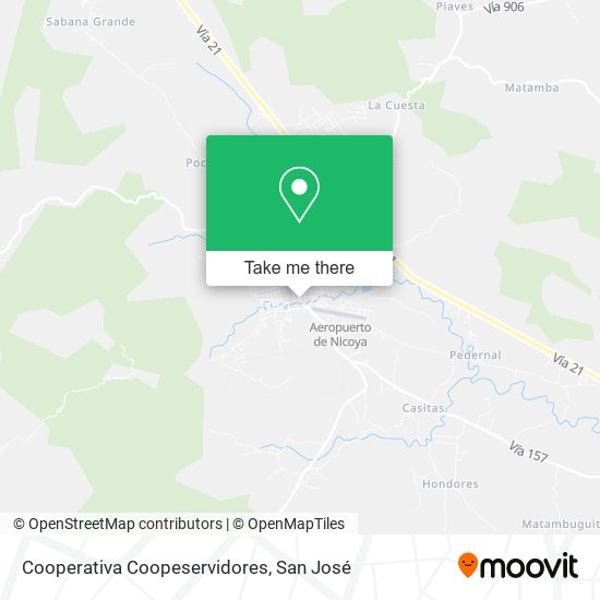 Mapa de Cooperativa Coopeservidores