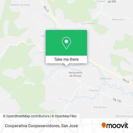 Cooperativa Coopeservidores map