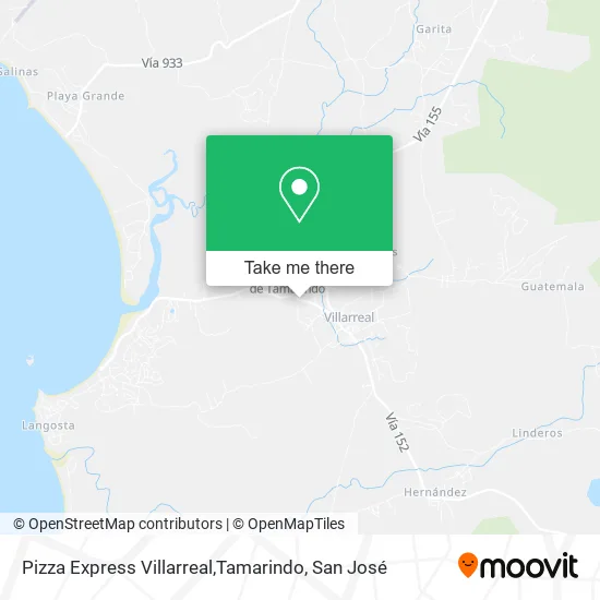 Pizza Express Villarreal,Tamarindo map
