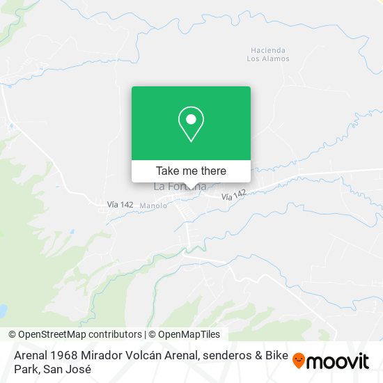 Arenal 1968 Mirador Volcán Arenal, senderos & Bike Park map