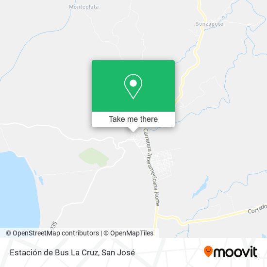 Estación de Bus La Cruz map