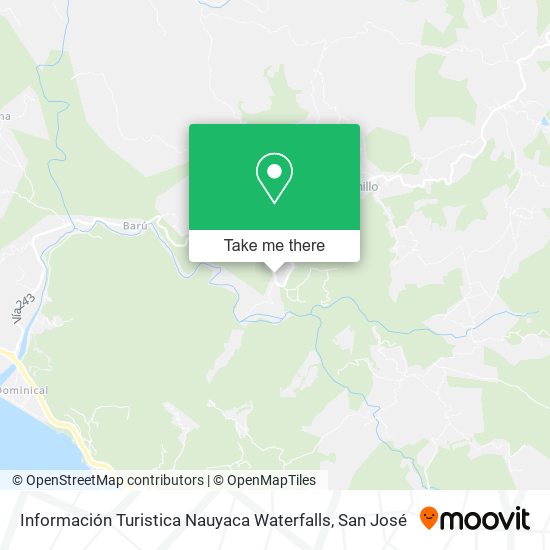 Mapa de Información Turistica Nauyaca Waterfalls