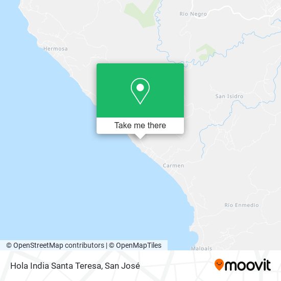 Hola India Santa Teresa map