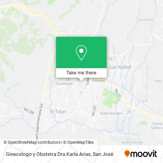 Ginecologo y Obstetra Dra Karla Arias map