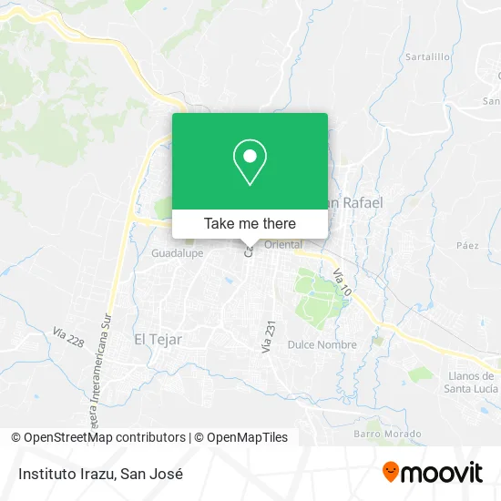 Mapa de Instituto Irazu