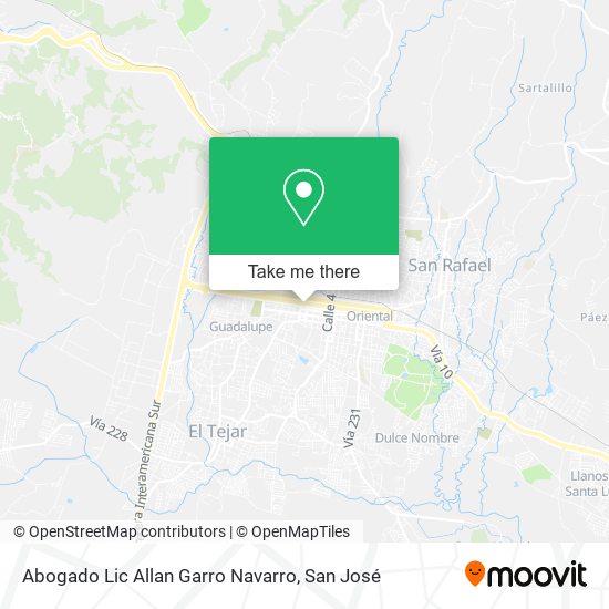 Abogado Lic Allan Garro Navarro map