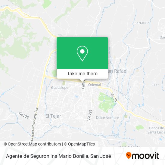 Mapa de Agente de Seguron Ins Mario Bonilla