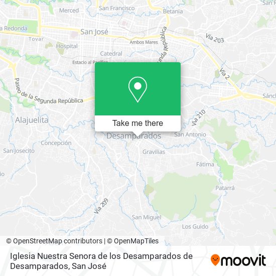 Iglesia Nuestra Senora de los Desamparados de Desamparados map