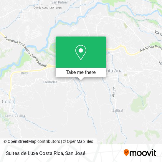 Suites de Luxe Costa Rica map