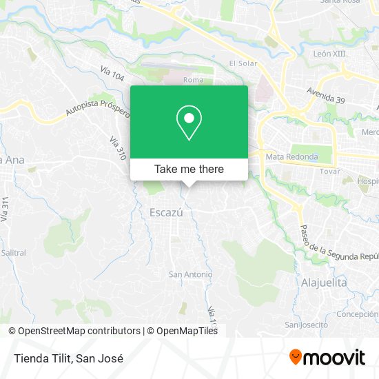 Tienda Tilit map