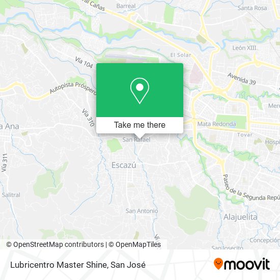 Mapa de Lubricentro Master Shine