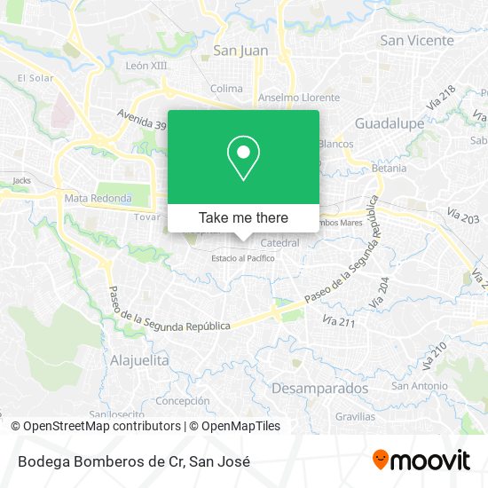 Mapa de Bodega Bomberos de Cr