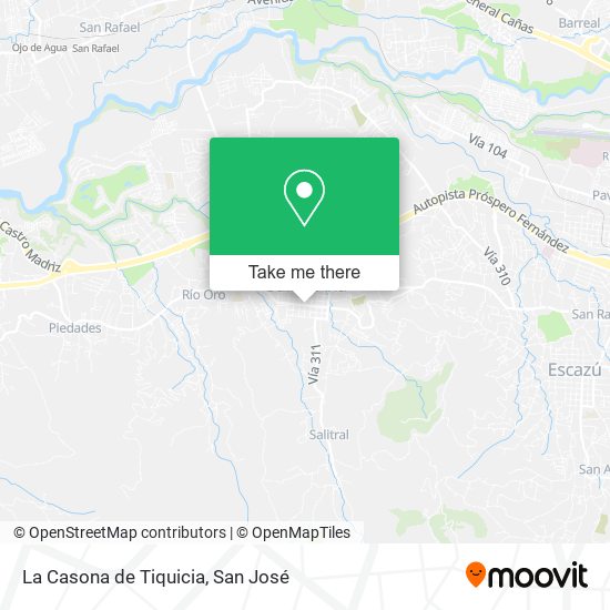 La Casona de Tiquicia map