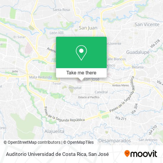 Auditorio Universidad de Costa Rica map