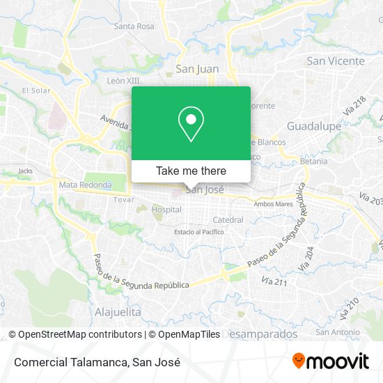 Mapa de Comercial Talamanca