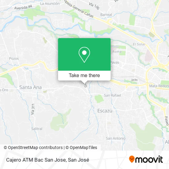 Cajero ATM Bac San Jose map