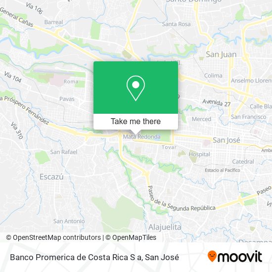 Banco Promerica de Costa Rica S a map