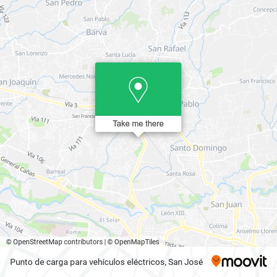 Punto de carga para vehículos eléctricos map