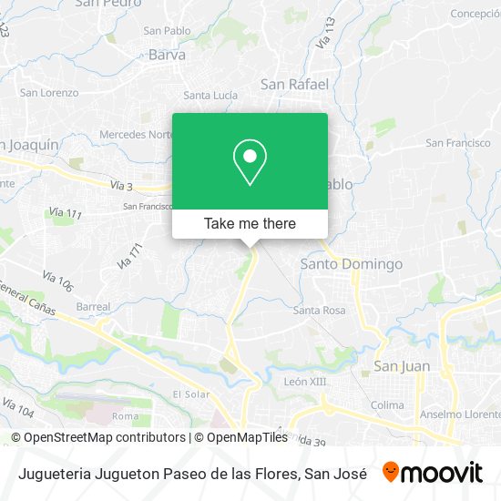 Mapa de Jugueteria Jugueton Paseo de las Flores