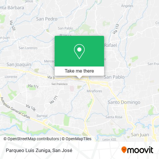 Parqueo Luis Zuniga map