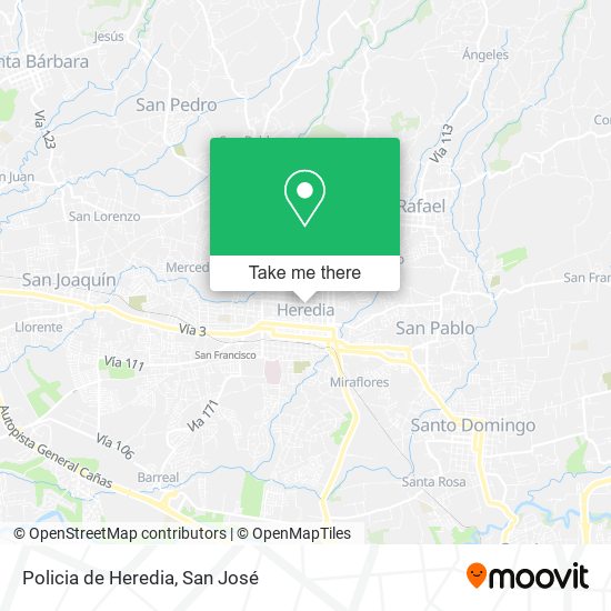 Policia de Heredia map