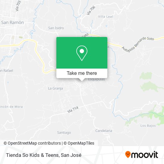 Tienda So Kids & Teens map