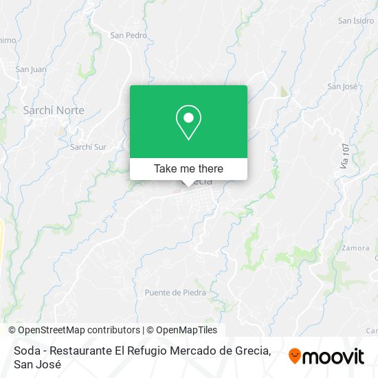 Soda - Restaurante El Refugio Mercado de Grecia map