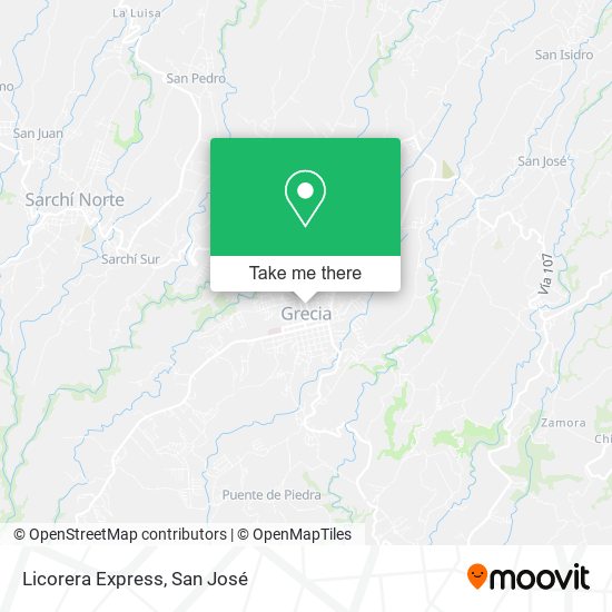 Licorera Express map