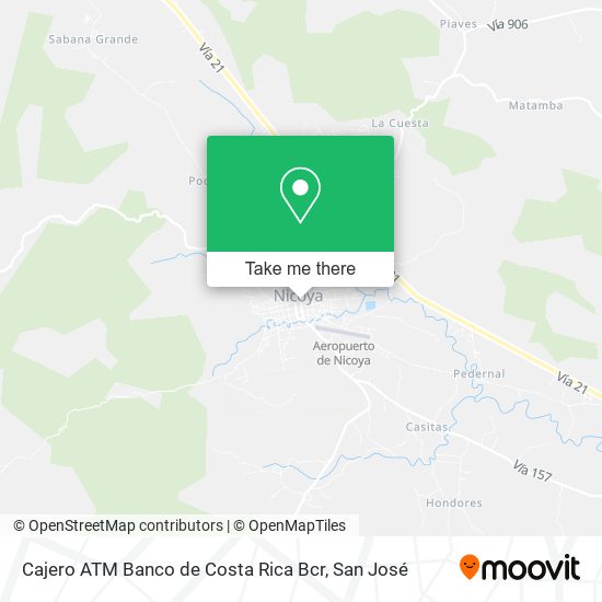 Mapa de Cajero ATM Banco de Costa Rica Bcr