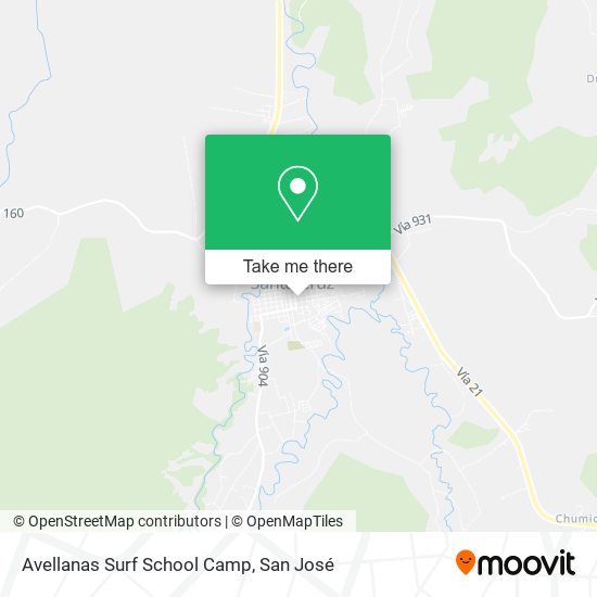 Avellanas Surf School Camp map