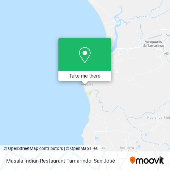 Masala Indian Restaurant Tamarindo map