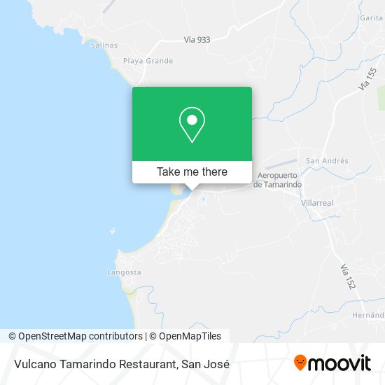 Vulcano Tamarindo Restaurant map