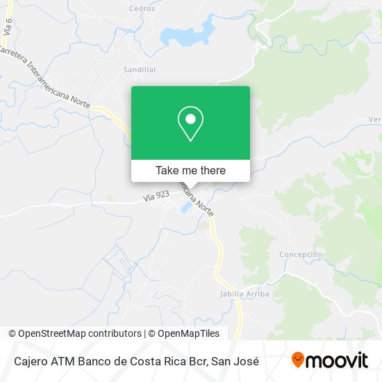 Cajero ATM Banco de Costa Rica Bcr map