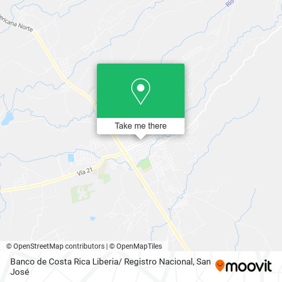 Banco de Costa Rica Liberia/ Registro Nacional map