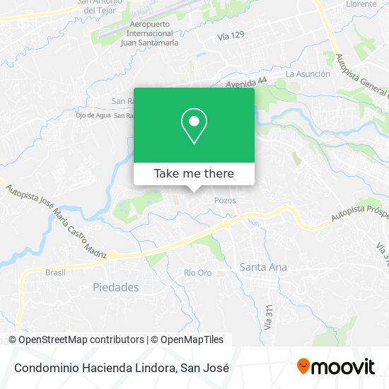 Condominio Hacienda Lindora map