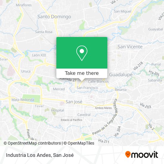 Industria Los Andes map