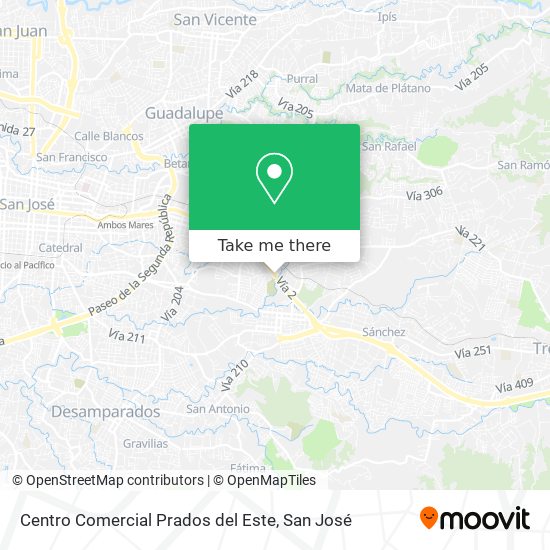Centro Comercial Prados del Este map