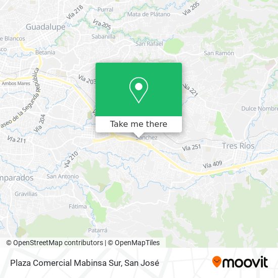 Mapa de Plaza Comercial Mabinsa Sur