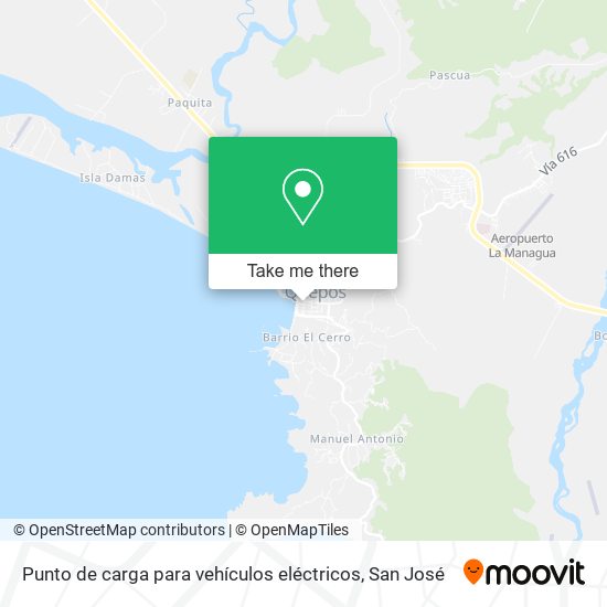 Punto de carga para vehículos eléctricos map
