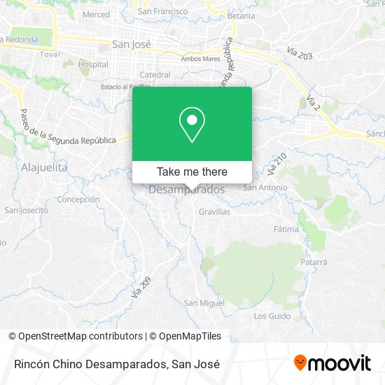 Mapa de Rincón Chino Desamparados