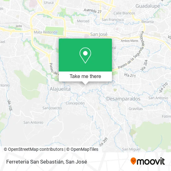Mapa de Ferreteria San Sebastián
