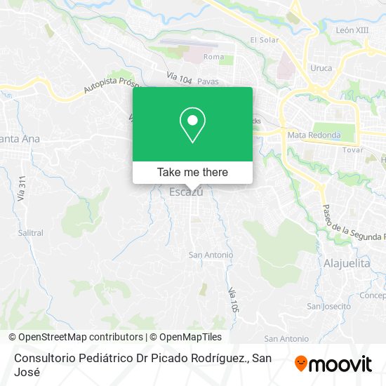 Consultorio Pediátrico Dr Picado Rodríguez. map