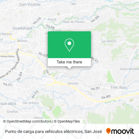 Mapa de Punto de carga para vehículos eléctricos