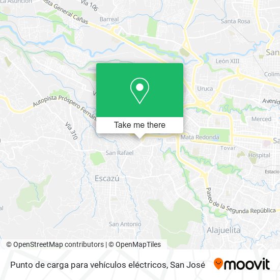 Punto de carga para vehículos eléctricos map