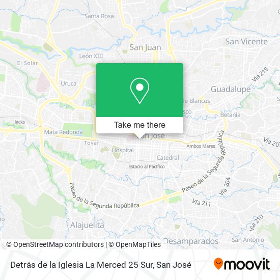 Detrás de la Iglesia La Merced 25 Sur map