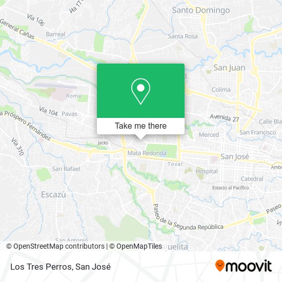 Los Tres Perros map