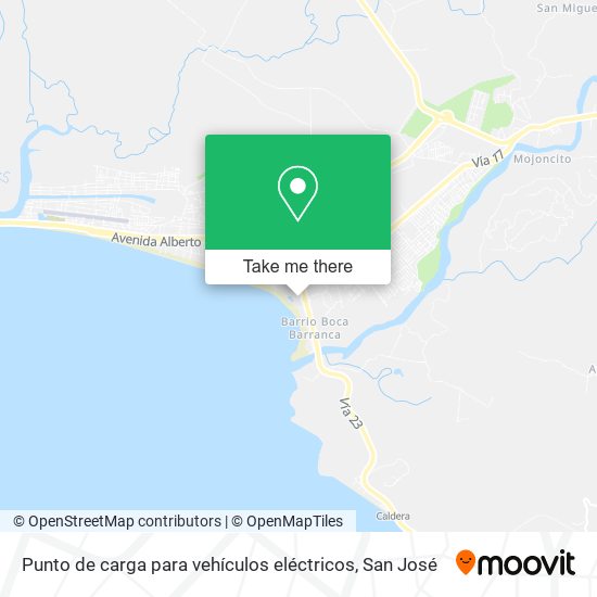 Punto de carga para vehículos eléctricos map