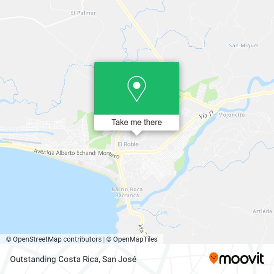 Outstanding Costa Rica map
