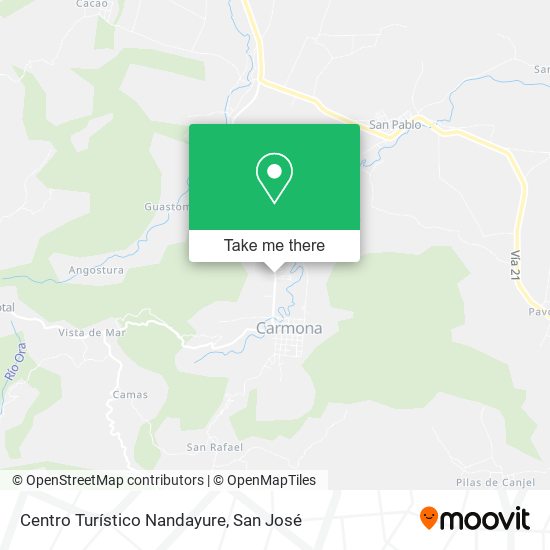 Mapa de Centro Turístico Nandayure