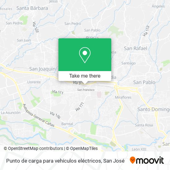 Punto de carga para vehículos eléctricos map